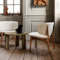 Ferm Living Oyster Table Lamp on Coffee Table