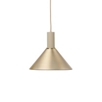 Ferm Living Collect Brass Pendant Cone Low Cashmere