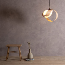 Tom Raffield Verso Pendant Ash Above Side Table