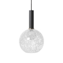 Ferm Living Collect High Socket Pendant Glass Sphere Black Casca