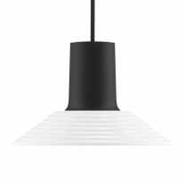 Zero Compose Pendant with Glass Shade Large Black White