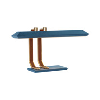 Bert Frank Rinato LED Table Lamp Brushed Brass Blue