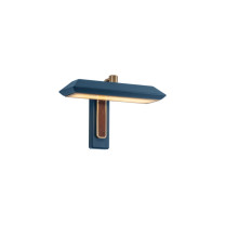 Bert Frank Rinato LED Single Wall Light Brushed Brass Blue
