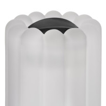 Tom Dixon Press Frosted Table Lamp - black cap details