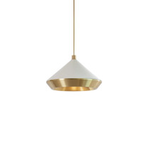 Bert Frank Shear Pendant XL Brushed Brass White
