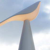 Established & Sons Tiki Portable Lamp White from Below