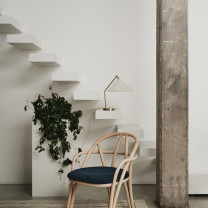 Gubi Grashoppa Canvas Table Lamp Lifestyle Stairs