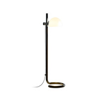 Marset Lauro Floor Lamp Dark Brown White