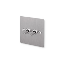 Buster and Punch 2G Modular Toggle Switch - Linear, Steel