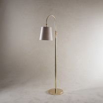 Porta Romana Hugo Floor Lamp Polished Brass
