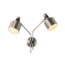 Bert Frank Riddle Double Wall Light Satin Nickel