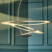 Artemide Pirce Mini Suspension LED Gold in Dining Room