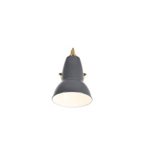 Anglepoise Original 1227 Brass Wall Light Elephant Grey - Front on