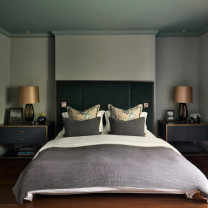 Porta Romana Coffee Bean Table Lamp Framing Bed