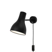 Anglepoise Type 75 Wall Light Jet Black - Cable & Plug