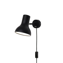 Anglepoise Type 75 Mini Wall Light Jet Black - Cable & Plug