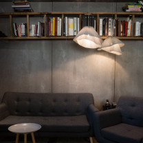 a-emotional light Tempo Vivace above sofa