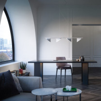 Axolight Orchid 4 LED Suspension Above Dining Table