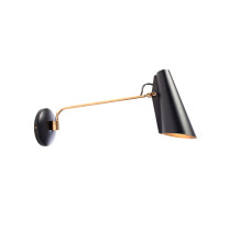 Northern Birdy Wall Swing Wall Lamp Black Brass