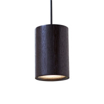 Case Solid Cylinder Pendant Black Stained Oak