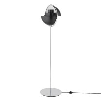 Gubi Multi-Lite Floor Lamp Chrome Black Side On