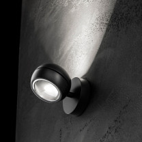 Lodes Nautilus Mini LED Wall Light Matte Black on Wall