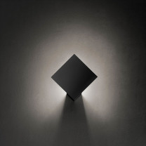Lodes Puzzle Square LED Wall/Ceiling Light Black on Black Background