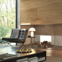 Oluce Atollo Opal Glass Table Lamp Lifestyle Lounge