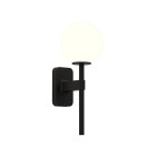 Astro Tacoma Single Globe Wall Light Matt Black Tacoma White