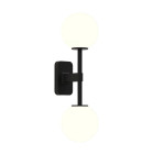Astro Tacoma Twin Globe Wall Light Matt Black Globe White