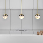 Trio of CTO Lighting Lucid Pendants