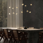 DCW editions Munari 6 LED Suspension Light Lifestyle Dining Table