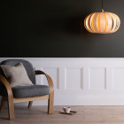  Tom Raffield Urchin Pendant Ash Above Chair