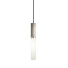 J. Adams Flume 50 Pendant Satin Nickel - Frosted Glass