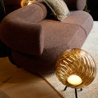 Tom Dixon Whirl Outdoor Gold Beside Sofa