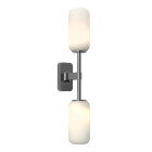 Astro Tacoma Twin Reed Wall Light Polished Chrome Reed White