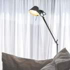 Artemide Tolomeo Reading LED Floor Lamp Beside Sofa