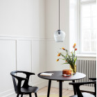 &Tradition Blown SW4 Pendant in Silver Lustre w/ Black Cable