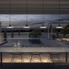 Panzeri Venexia LED Pendant Lifestyle Outside Dining