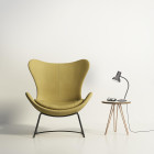 Anglepoise Type 75 Mini Table Lamp Mole Grey Beside Chair