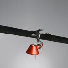 Artemide Tolomeo Pinza Light with clip-on Micro Red