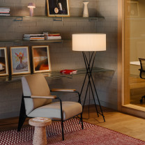 Marset Cala Metal Floor Lamp Lifestyle Living Room 2