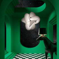 Moooi Serpentine Pendant in Green Room