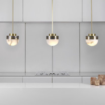 Trio of CTO Lighting Lucid Pendants