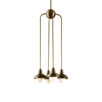 Bert Frank Eos Pendant Drop 4 Long Antique Brass