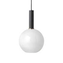 Ferm Living Collect High Socket Pendant Glass Sphere Black Opal
