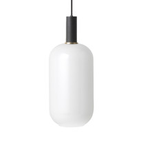 Ferm Living Collect Low Socket Pendant Glass Tall Black Opal