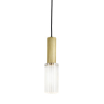 J. Adams Flume 80 Pendant Satin Brass - Frosted Glass
