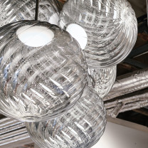 Tom Dixon Whirl Burst LED Chandelier Silver