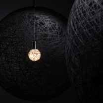 Moooi Random Light II Large Pendant Black in Black Room